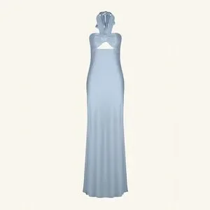 chinese dress ladies La Lune Ruched Halter Maxi Dress | Espresso | Dresses